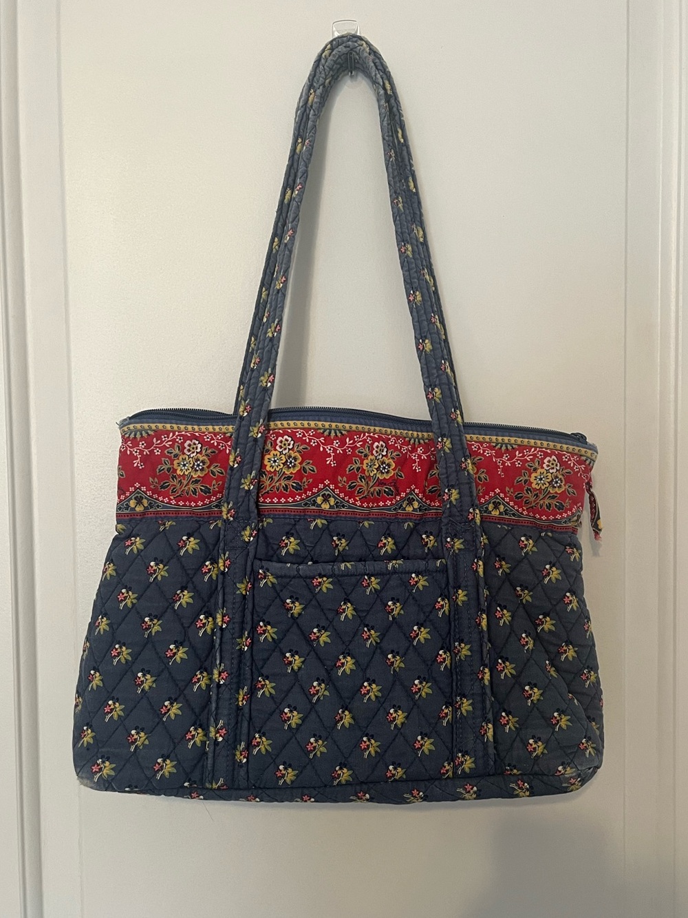 Vera Bradley Navy Quilted Floral Bag